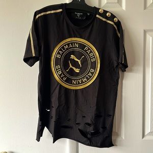 Balmain x Puma Distressed T-Shirt Never Worn!!